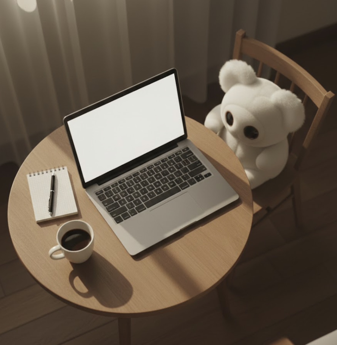 HueBot on desk while working