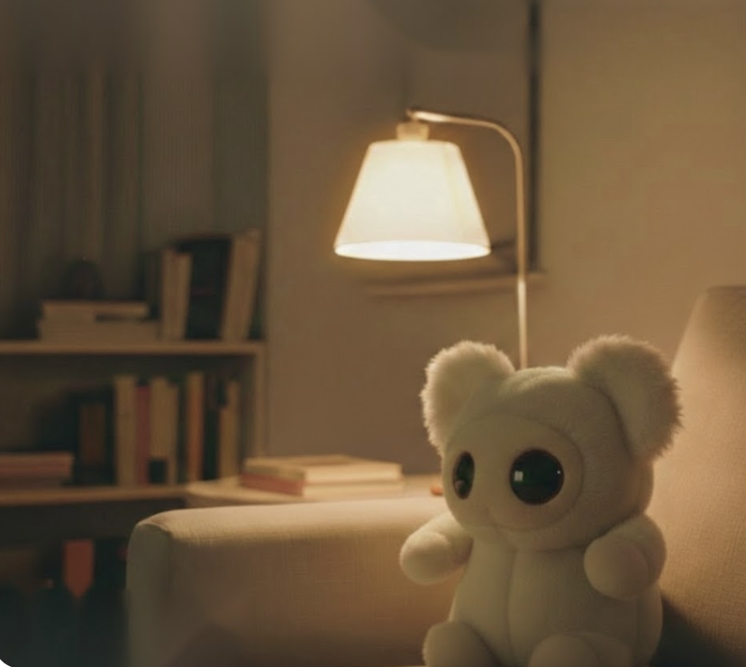 HueBot on living room sofa